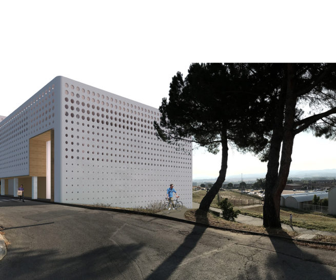 Façana nou edifici laboratoris CHV